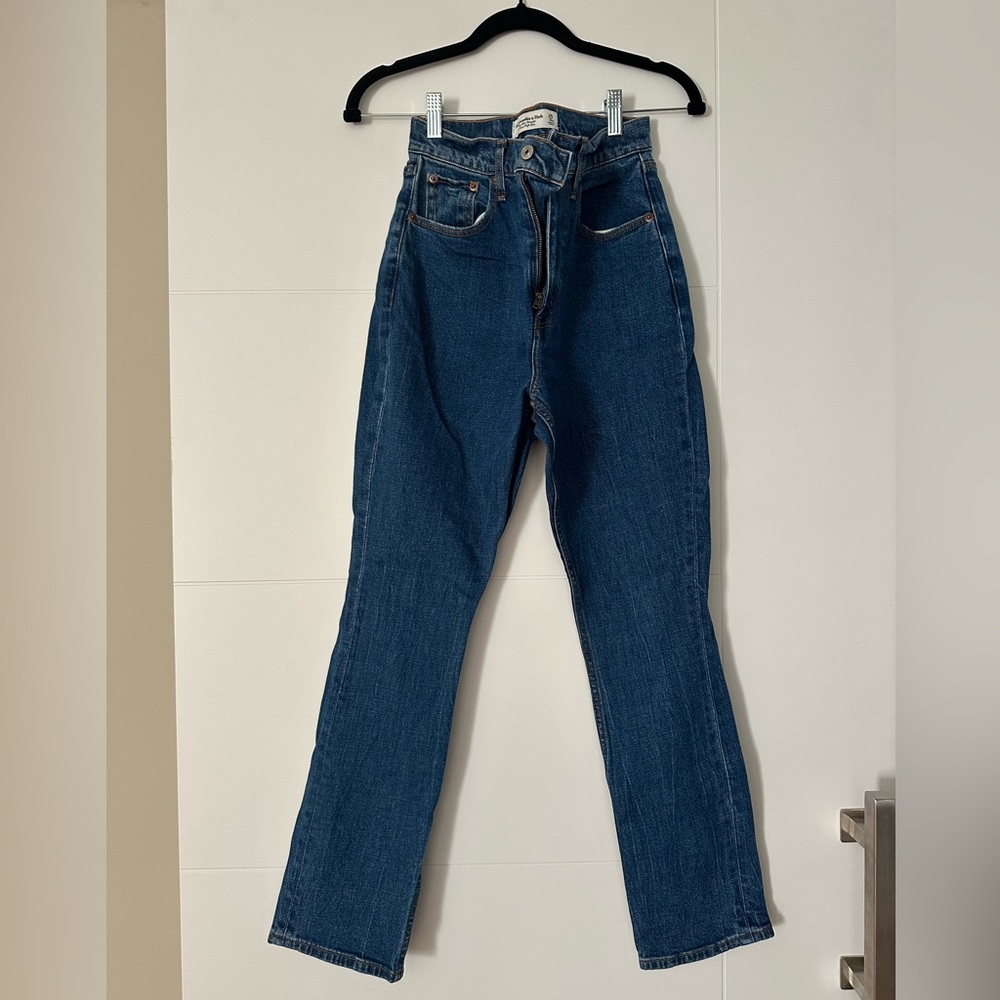 Abercrombie & Fitch High Rise Dark Blue Jeans